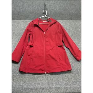 Free Tech Fleece Jacket Women’s Size Large Red Hooded Full Zip